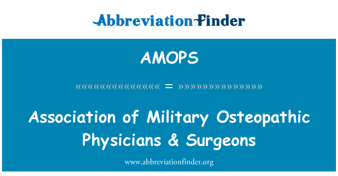 AMOPS: Asosyasyon de Médecins steyopatik militè & Chirurgiens