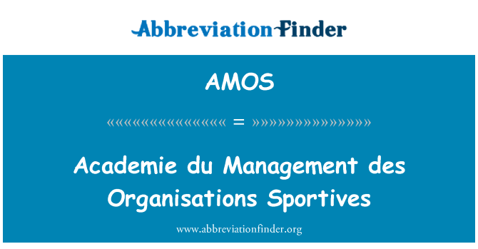 AMOS: إدارة دو Academie des