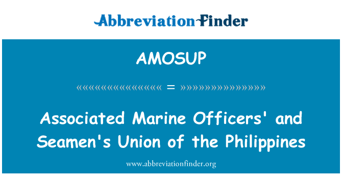 AMOSUP: เชื่อมโยงทะเลเจ้าหน้าที่และชาวของสหภาพของฟิลิปปินส์