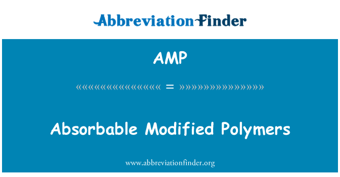 AMP: Absorberbare endret polymerer