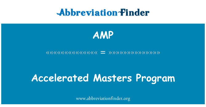 AMP: Επιταχυνόμενη Masters πρόγραμμα