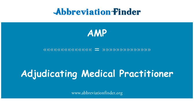 AMP: ผู้ประกอบการทางการแพทย์ adjudicating