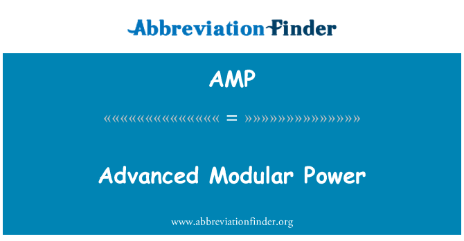 AMP: طاقة وحدات متقدمة