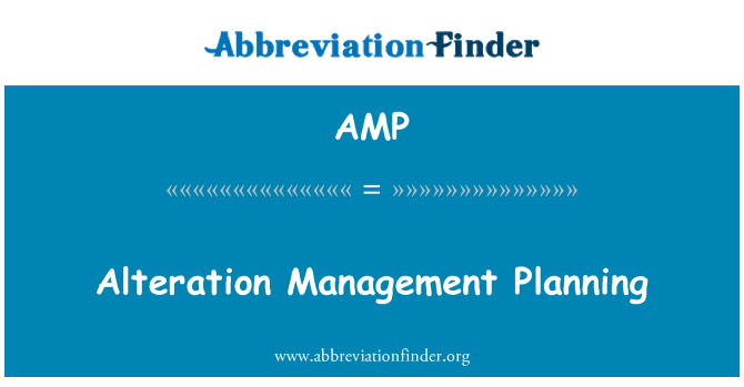 AMP: La planification de la gestion de modification