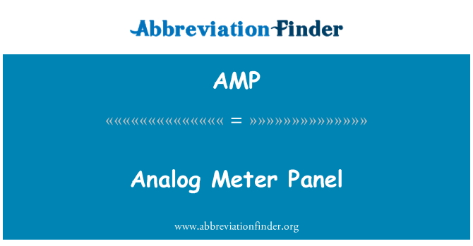 AMP: Analógový merač panela