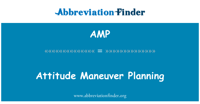 AMP: Отношение маневра планиране