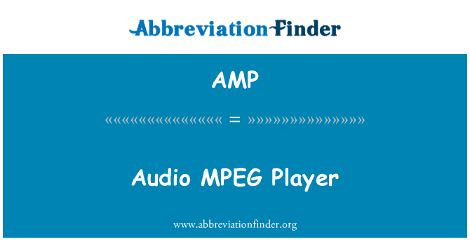 AMP: 音訊 MPEG 播放