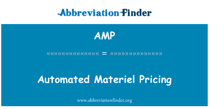 AMP: 자동화 된 물자 가격