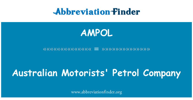 AMPOL: Австралийски автомобилистите бензин компания