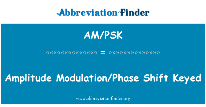 AM/PSK: التحوير/مرحلة التحول مرتبطاً