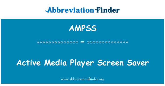 AMPSS: 활성 미디어 플레이어 화면 보호기