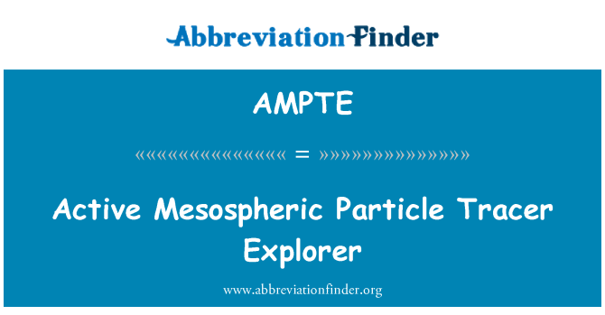 AMPTE: Explorer olinydd gronyn Mesospheric gweithgar
