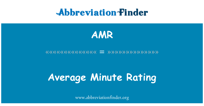 AMR: 分の平均評価