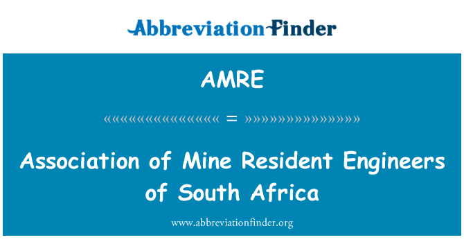 AMRE: Associació de la mina residents enginyers de Sud-àfrica