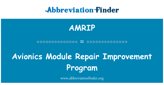 AMRIP: Avionique modile reparasyon amelyorasyon pwogram