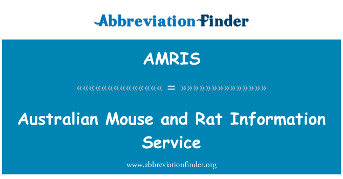 AMRIS: Australische Maus und Ratte-Informationsdienst