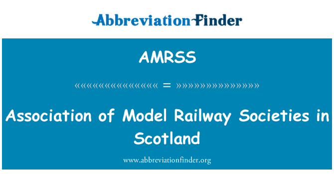 AMRSS: 在蘇格蘭的模型鐵路學會協會