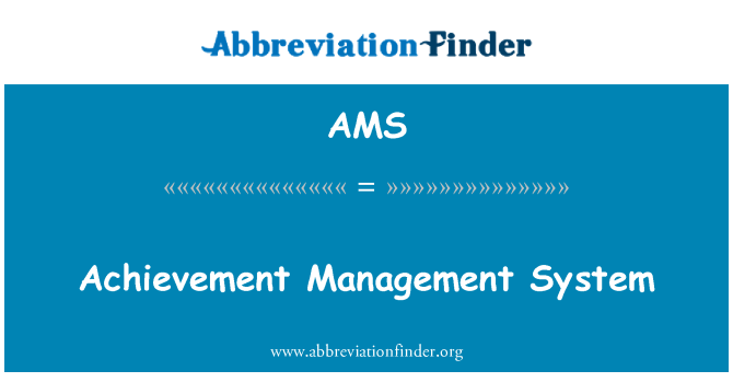 AMS: کامیابی کے انتظام کے نظام