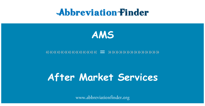 AMS: Після ринку послуг