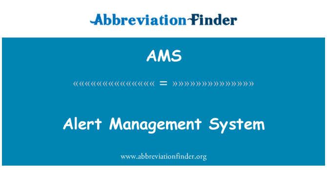 AMS: Alarm managementsystem