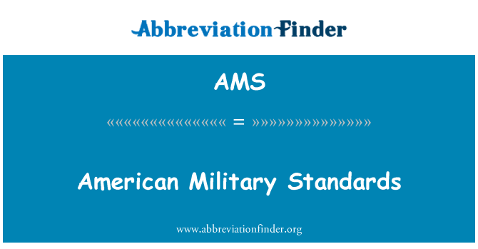 AMS: Americké vojenské standardy