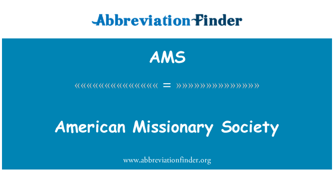 AMS: Američki misionar društvu