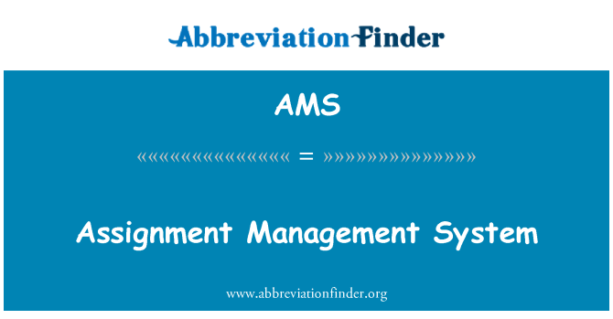 link to global assignment management system (ams)