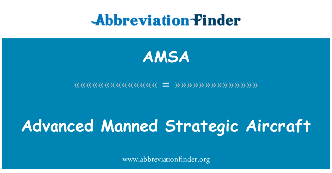 AMSA: Avanse en èstratejik avyon