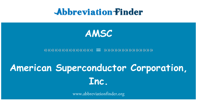 AMSC: Nadprzewodnik American Corporation, Inc.
