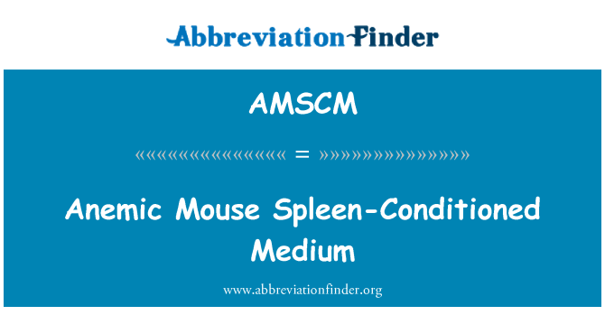 AMSCM: Anemic musen milt-Conditioned Medium