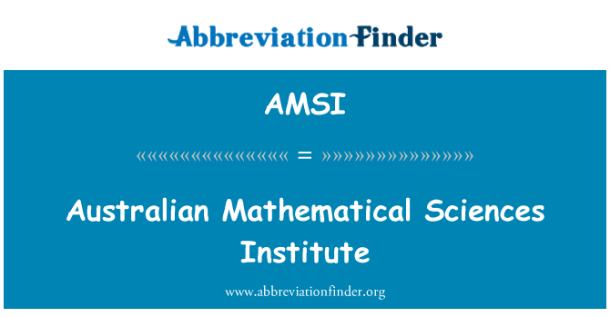 AMSI: Instituto de ciências matemáticas australiano