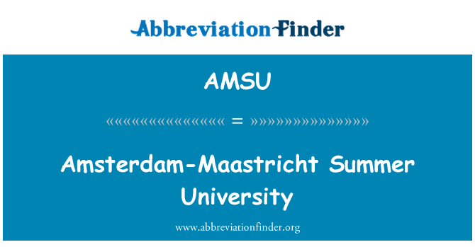AMSU: Université d'été de Maastricht-Amsterdam