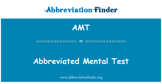 AMT: Test mentale abbreviato