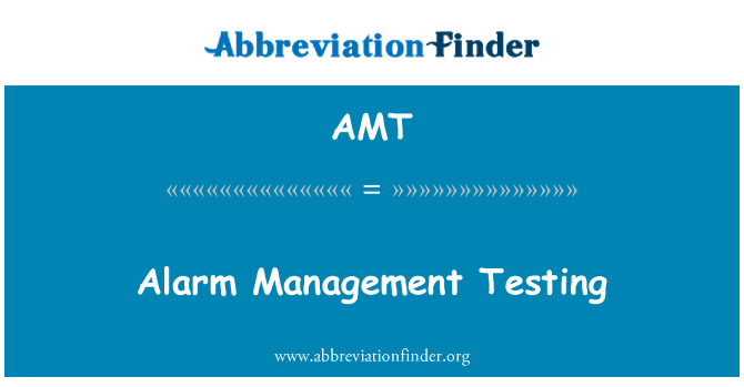 AMT: Allarme gestione test