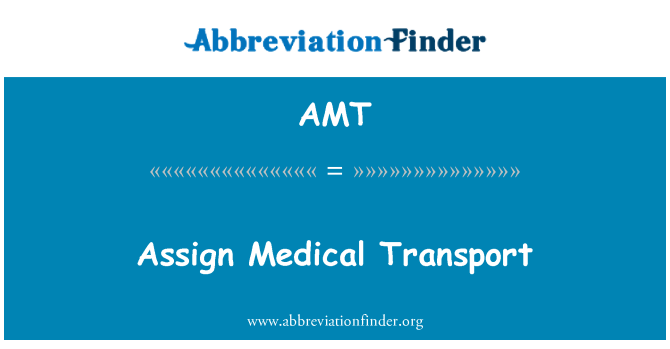AMT: 分配医疗运输