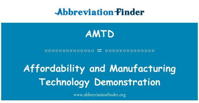 AMTD: Prix Et Fabrication demonstrasyon teknoloji