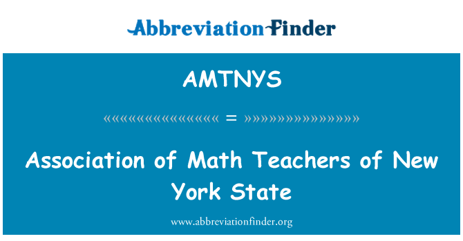 AMTNYS: Asosyasyon pwofesè Matematik nan eta New York
