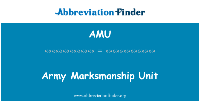AMU: 军队的枪法单位
