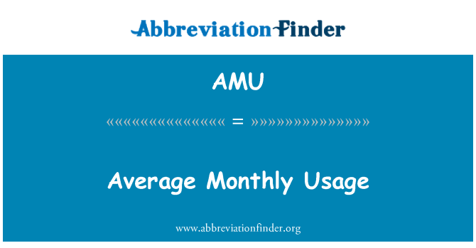 AMU: 平均月間使用量について