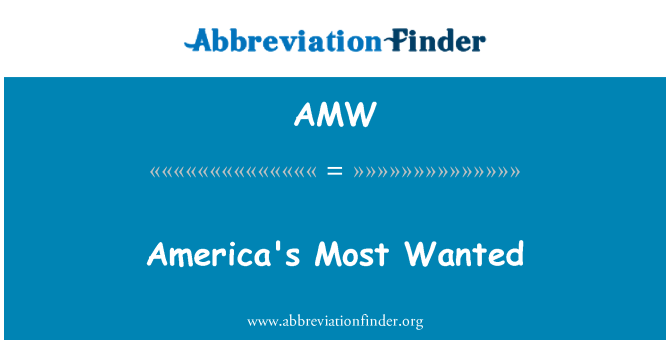 AMW: Americké Most Wanted