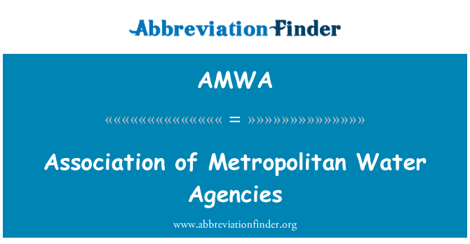 AMWA: Asosyasyon de metwopolitèn ajans dlo yo