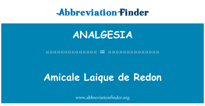 ANALGESIA: Amicale Laique de Redon