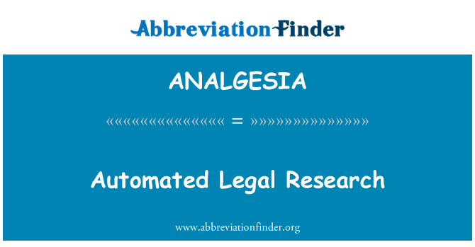 ANALGESIA: Automatitzat de recerca jurídica