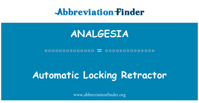 ANALGESIA: Retractor de bloqueamento automático