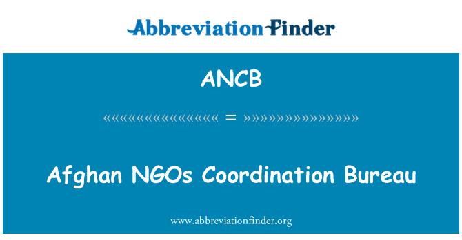ANCB: अफगान एनजीओ समन्वय ब्यूरो