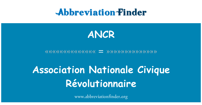 ANCR: Association Nationale Dannes Révolutionnaire