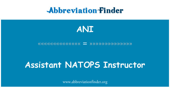 ANI: NATOPS assistente de instrutor