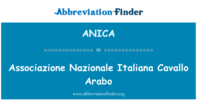 ANICA: Associazione Nazionale Italiana Cavallo Arabo