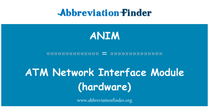 ANIM: Modul sieťového rozhrania ATM (hardware)