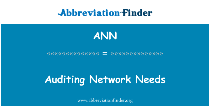 ANN: Auditing bezwen rezo